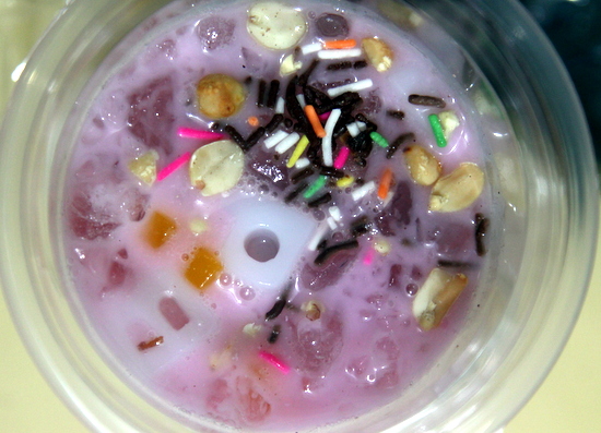Es pisang ijo in a cup Es pisang ijo in a cup