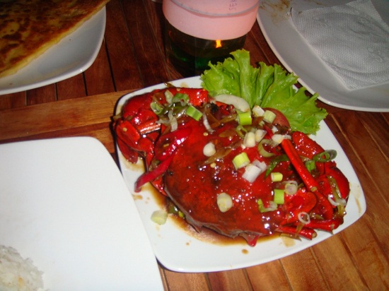 Sajian Kepiting Saus Padang yang lumayan enak