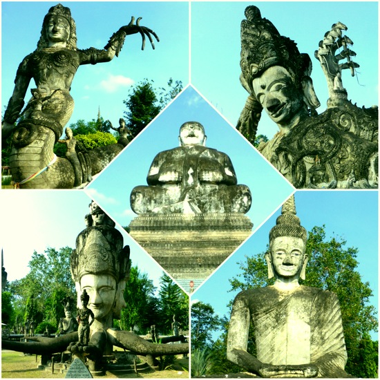 Patung-patung super besar di Sala Keoku Sculpture Park Patung-patung super besar di Sala Keoku Sculpture Park