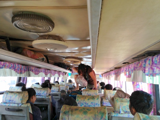 On buses like this, a big screen for video would be good!