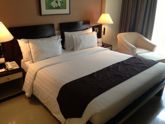 A plush bed -- perfect for... relaxing!