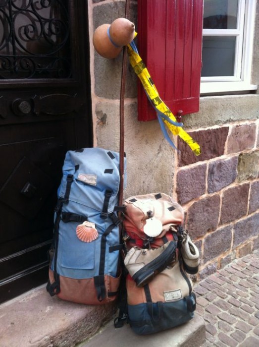 Backpacks in St Jean Pied-de-Port