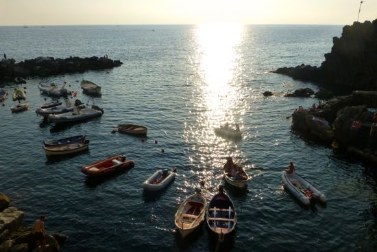 Menjelang sunset di Riomaggiore