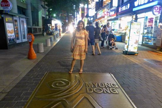 Memasuki area pasar malam Myeongdong