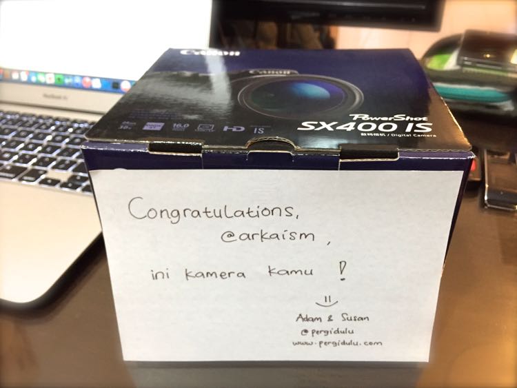 Pemenang kuis kamera Canon Powershot SX 400 IS