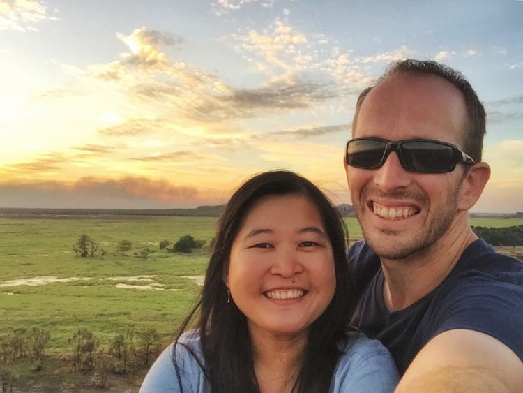 Selfie saat sunset di Ubirr