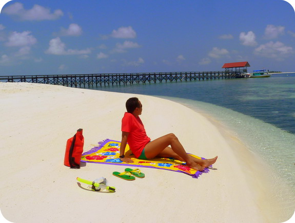 Cumi berjemur di pinggir pantai