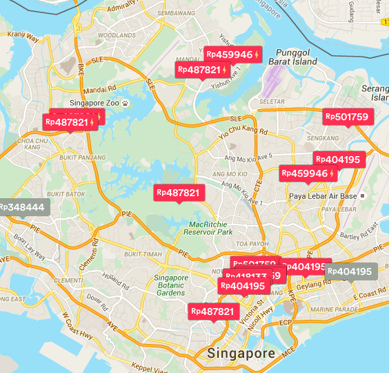 AirBnB Singapore Peta
