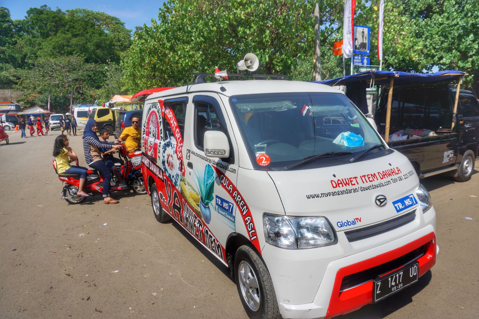 Es Dawet Hitam, Pangandaran mobil
