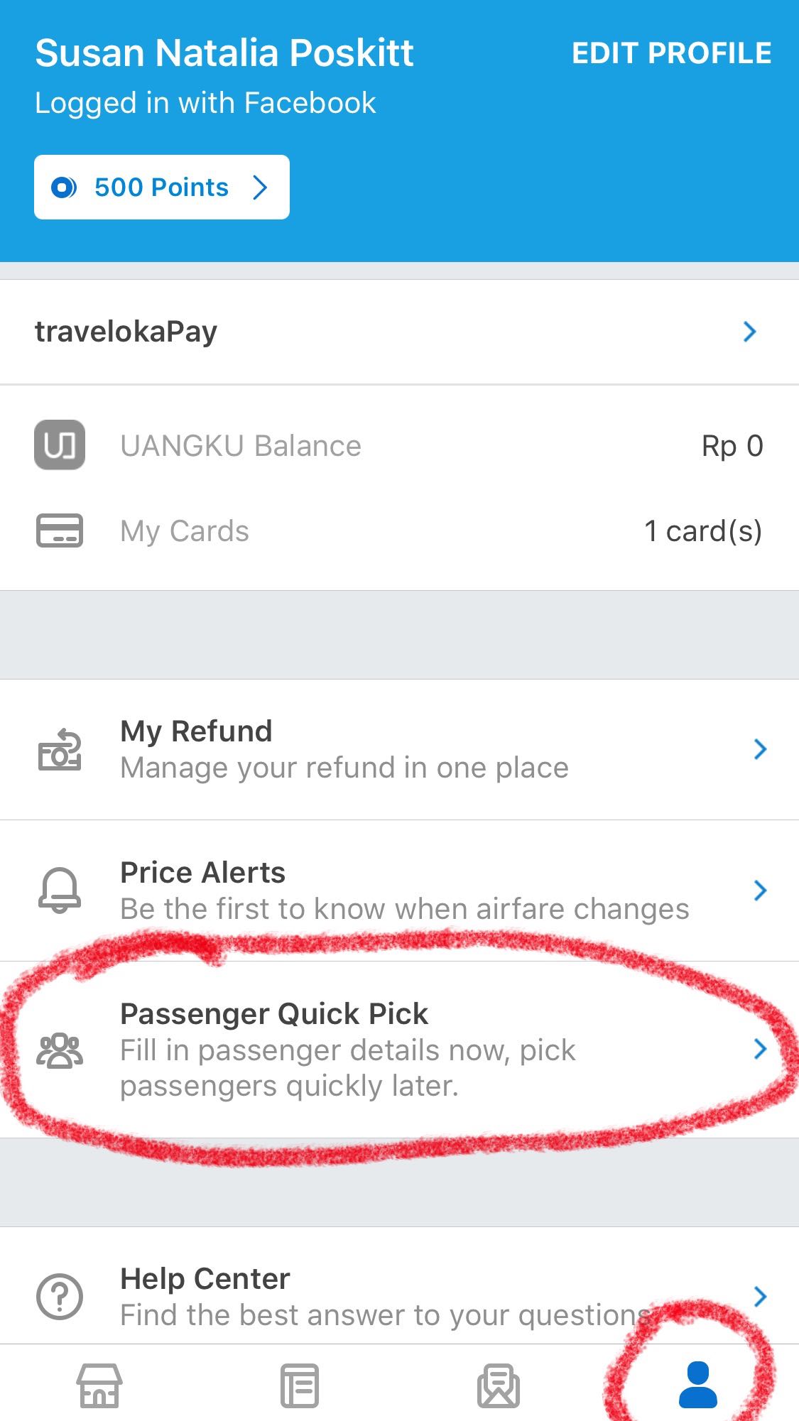 Passenger Quick Pick